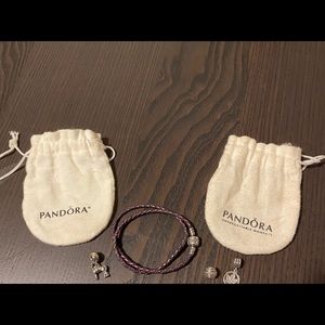 Pandora double leather bracelet.